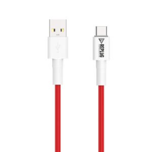 Buy Replug RE 220 USB to Type C Data Cable with 40W fast charging, supporting QC, Dash Charge, Turbo, Vooc, Super Dart, Warp Charger, and Super Vooc. Enjoy fast data sync and tangle resistance.